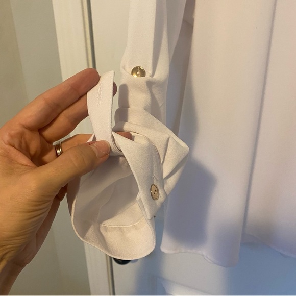 Susan Graver Women's White Long Sleeve Button Down Top Size 22W NWOT - Picture 8 of 8